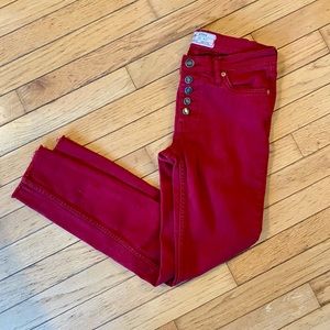 Free People Red Jeans
